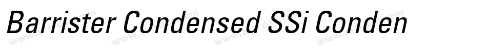 Barrister Condensed SSi Condensed字体转换